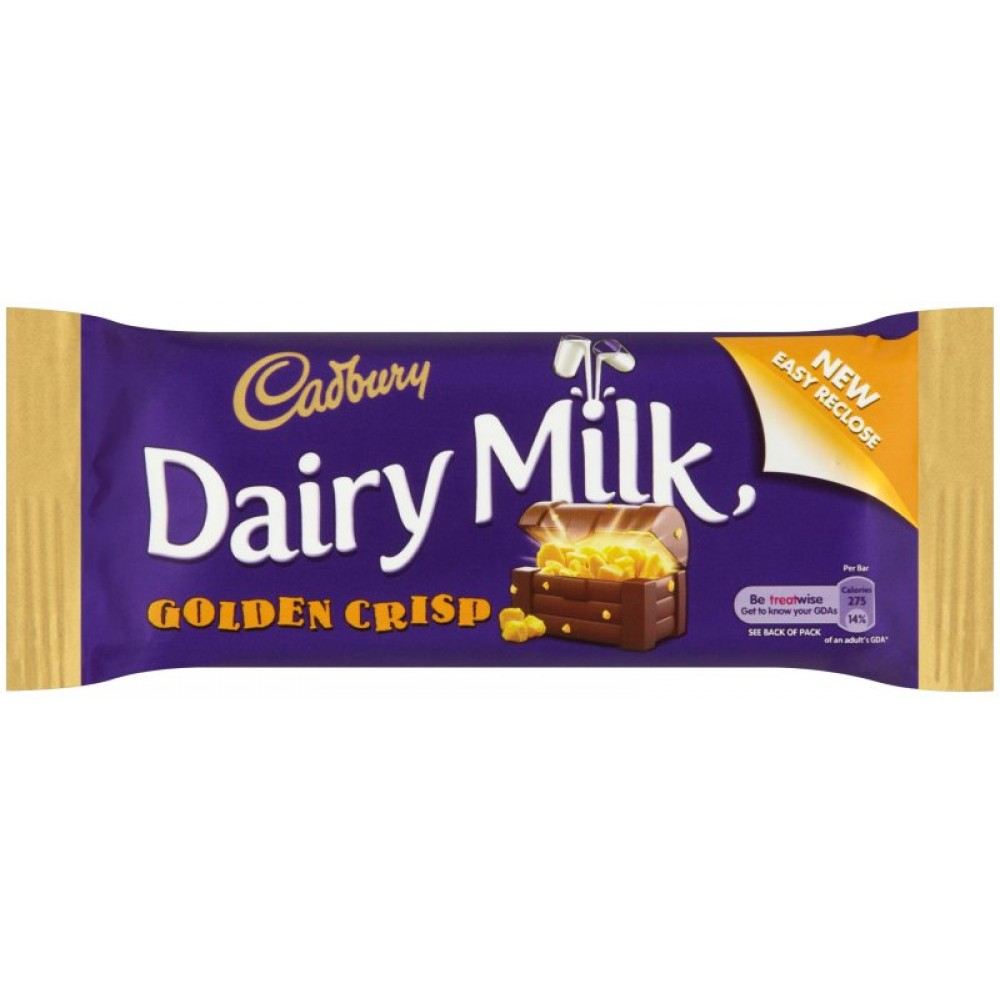 Cadbury Dairy Milk Golden Crisp 48Piece Box Candy Ireland